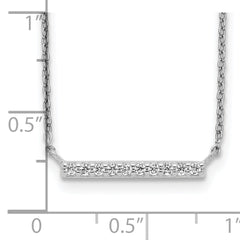 Sterling Silver CZ Bar Necklace