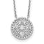 Sterling Shimmer Sterling Silver Rhodium-plated 18 inch 8 Stone CZ Round Necklace