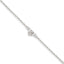 Flower Charm Anklet in Sterling Silver, Textured, 10 Inch - Sophia Jewelers