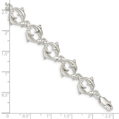 Sterling Silver Dolphins Bracelet