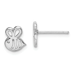 Sterling Silver Madi K RH-plated Bumblebee Children's Post Earrings