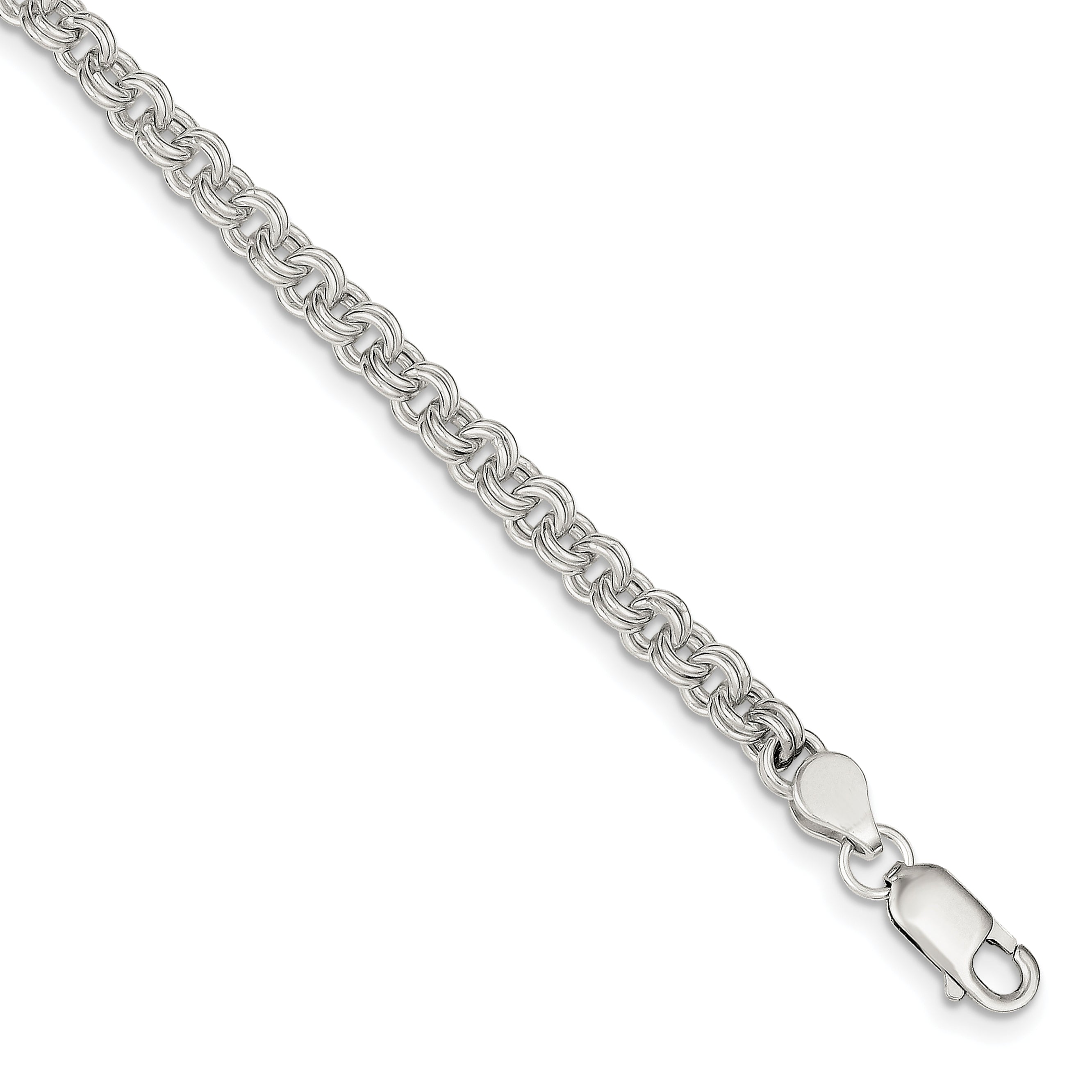 Sterling Silver 8.5inch Fancy Link Bracelet