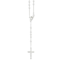 Sterling Silver 925 Rosary Necklace with Polished Finish 30 Elegant Design - 16