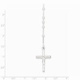 Sterling Silver Polished Rosary Necklace