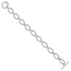 Sterling Silver 7.5inch Polished Fancy Link Bracelet