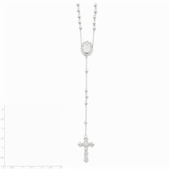 Sterling Silver Polished Rosary Necklace