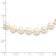 Sterling Silver Rhodium-plated 6-7mm White FWC Pearl Necklace