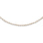Sterling Silver Rhodium 5-6mm White Freshwater Cultured Pearl Necklace
