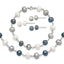 Cultured Pearl Post Earrings Set Bracelet in Sterling Silver, 8mm - Sophia Jewelers