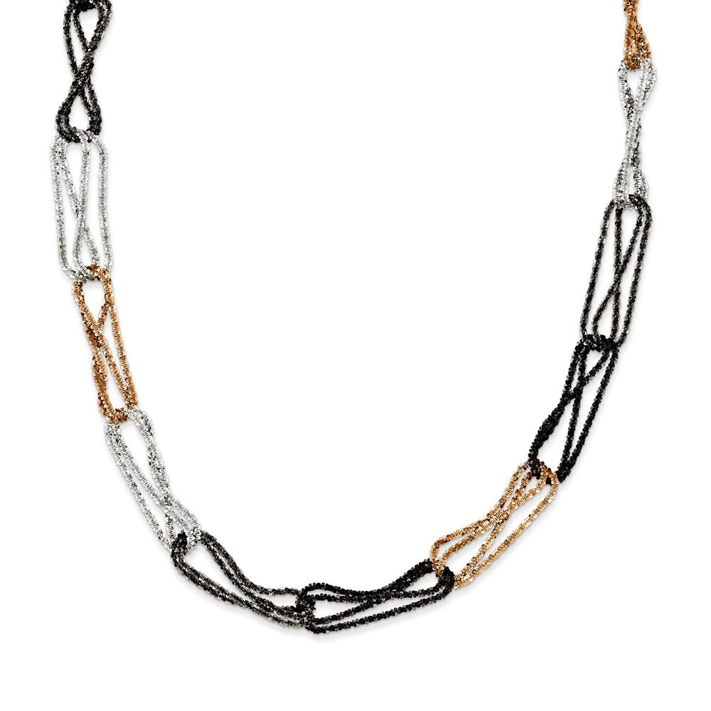 Sterling Silver Multi-Color Fancy 28 in Necklace