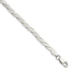 Braided Bracelet in Sterling Silver, 3mm Textured Reversible, 7.5 Inch - Sophia Jewelers