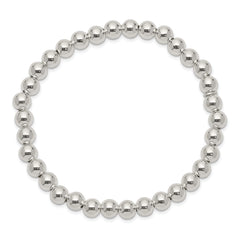 Sophia Jewelers Sterling Silver 925 Beaded Stretch Bracelet for Women