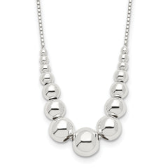 Sterling Silver Graduated Beads Necklace