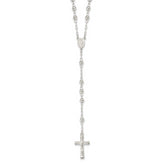 Sterling Silver Polished Rosary 26 inch Necklace