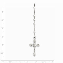 Sterling Silver Polished Rosary Necklace