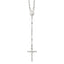 Sterling Silver Polished Rosary Necklace