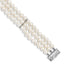 Freshwater Pearl Three-Strand Bracelet in Sterling Silver, 7.5 Inch - Sophia Jewelers