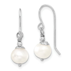 Sterling Silver RH 7-8mm White FWC Pearl Earring/Necklace Set