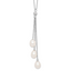 Sterling Silver Rhodium-plated 7-8mm White FWC Pearl CZ Drop Necklace