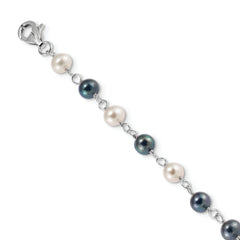 Sterling Silver Multi-Color Freshwater Pearl Necklace with Extender