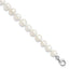 Sterling Silver Rh-plated 7-8mm FWC Pearl CZ w/2in Ext Anklet