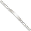 Sterling Silver 8inch Polished Engraveable Figaro Link ID Bracelet