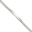Sterling Silver Polished Engraveable Curb Link ID Bracelet