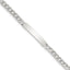 Sterling Silver Polished Engraveable Curb Link ID Bracelet - Sophia Jewelers