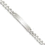 Sterling Silver Polished Engraveable Curb Link ID Bracelet
