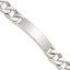 Sterling Silver Polished Engraveable Curb Link ID Bracelet