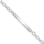 Sterling Silver Small Oval Rolo Link ID Bracelet