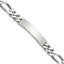 Men's Link Plate ID Bracelet in Sterling Silver, 8mm Engravable, 8.5 Inch - Sophia Jewelers