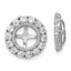 Sterling Silver Rhodium Diam. & White Topaz Earring Jacket