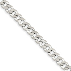 Sterling Silver 8.5mm Close Link Flat Curb Chain