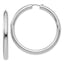 Sterling Silver Rhodium-plated 5mm Tube Earrings