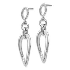 Sophia Jewelers 925 Sterling Silver Polished Dangle Earrings Elegant Rhodium Finish