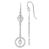Sterling Silver Polished Geometric Dangle Earrings