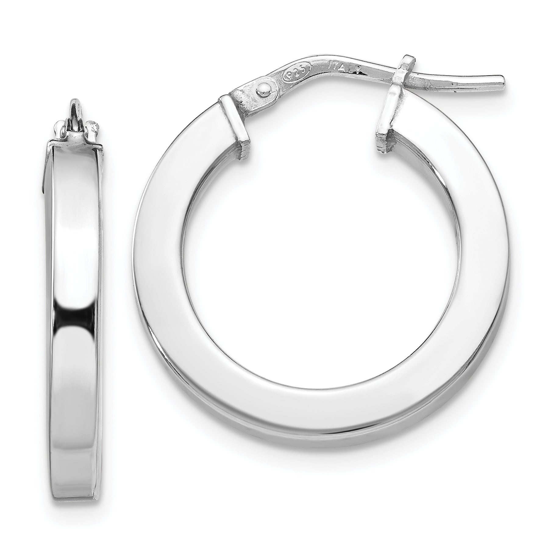 Sterling Silver Polished Hoop Earrings