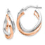 Hoop Earrings in Rose-Tone Sterling Silver, 23mm - Sophia Jewelers