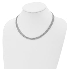 Sterling Silver Seven Strand Beaded Necklace