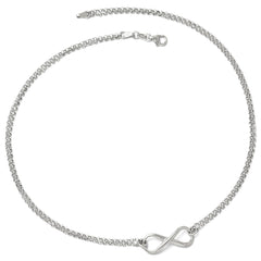 Sterling Silver 925 Infinity Necklace with Elegant Thematic Design by Sophia Jewelers - 18