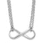 Sterling Silver RH-plated Polished Infinity Symbol Necklace