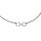 Sterling Silver 925 Infinity Necklace with Elegant Thematic Design by Sophia Jewelers - 18