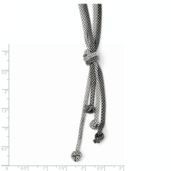 Sophia Jewelers Sterling Silver Ruthenium-Plated Necklace with 2in Extension