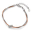 Sterling Silver Rose Gold-plated 7.5in/1in Ext Bracelet