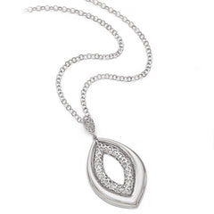 Sophia Jewelers Sterling Silver 925 Necklace with Textured Pendant