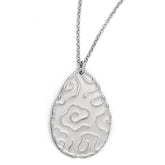 Sterling Silver Rhodium-plated Satin-Finish Necklace