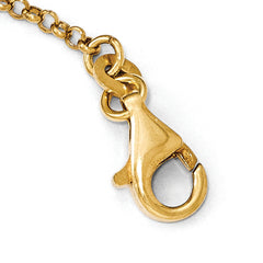 Sterling Silver Gold-Tone Collar Necklace with 1.5in Extension