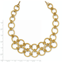 Sterling Silver Gold-Tone Collar Necklace with 1.5in Extension
