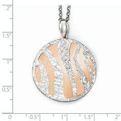 Sterling Silver 925 Rose-Tone Necklace with Pendant and Extension